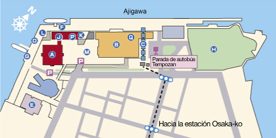 Mapa de los alrededores Tempozan Harbor Village