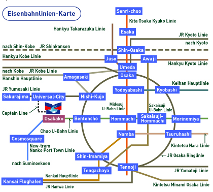 Eisenbahnlinien-Karte